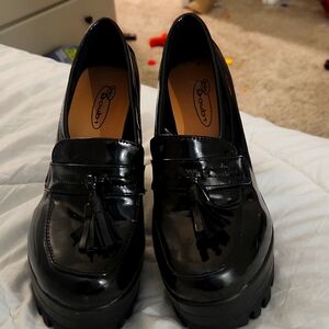 Womens Y2K heeled loafers